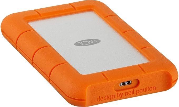 LaCie Rugged 2TB External Hard Drive - Best for travel and shock resistant