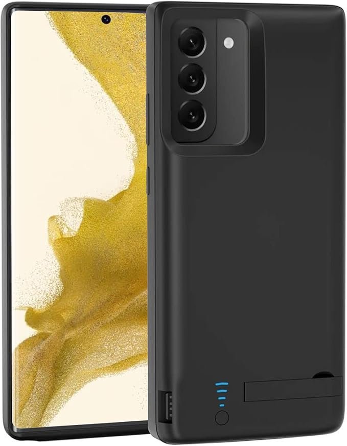 Galaxy S22 Plus Battery Case, 5000mAh Extended Backup Battery Charging Case for Samsung Galaxy S22+ (6.6") 5G, Rechargeable Power Bank Charger Case