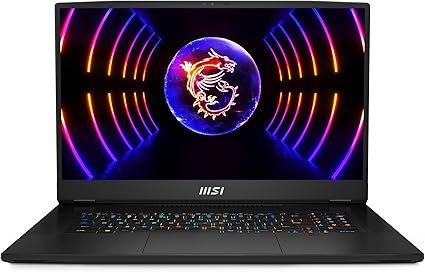 MSI Titan GT77 HX high-performance gaming laptop with Intel Core i9-13980HX, NVIDIA RTX 4080, 64GB DDR5 RAM, and a 17.3-inch UHD Mini LED 144Hz display.