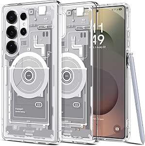 Spigen Ultra Hybrid Zero One MagFit Case for Samsung Galaxy S25 Ultra, Compatible with MagSafe Accessories - White
